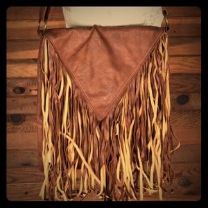 Fringe cross body purse